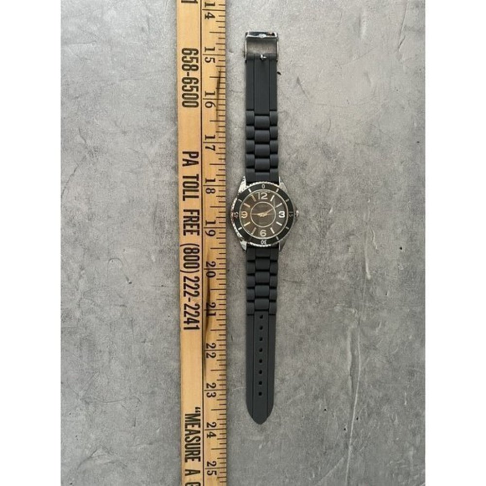 Gossip Gray & Silver‎ Toned Wrist Watch Rubber Band Unisex